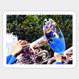 Reflections on a Baritone Horn Sticker